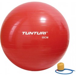 Tunturi Fitnessbal - Gymball - Swiss ball - 55 cm - Incl. pomp - Rood