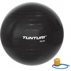 Tunturi Fitnessbal - Gymball - Swiss ball - 55 cm - Incl. pomp - Zwart