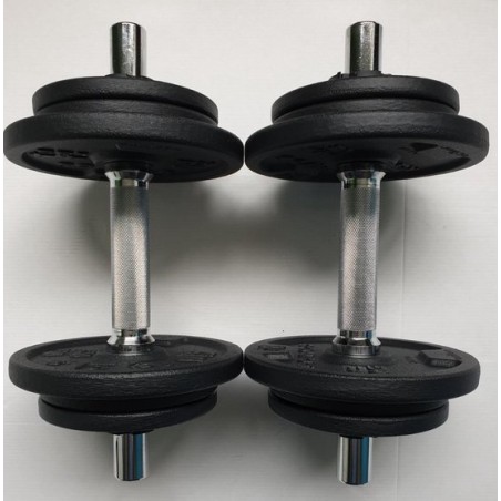 verstelbare dumbell set 20 KG Chroom -| Halter set | gewichten set| Fitness | krachttraining