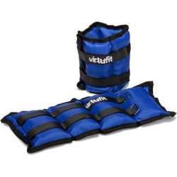 VirtuFit Verstelbare Enkelgewichten / Polsgewichten 2 x 2 kg - Nylon - Blauw
