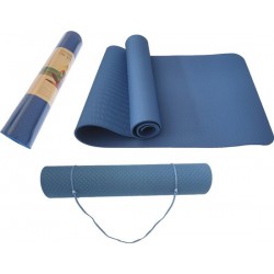 Yogamat - TPE - Eco Friendly - Non Slip - 183 x 61 x 0.6 cm - Blauw