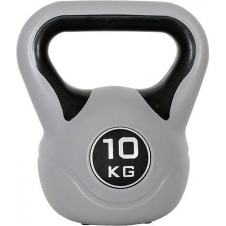 Kettlebell 10 kg  – Gewichten – Grijs/Zwart – 1 x 10 kg – Fitness – Krachttraining