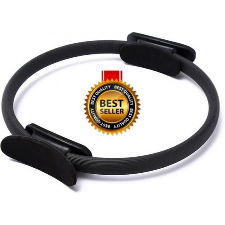 Pilates Ring voor jouw Pilates en Yoga Oefeningen - Workout - Fitness - Cirkel - Magic ring - 38cm - zwart