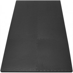 Deuba Vloerbescherming/fitnessmat /puzzelmat 6st. zwart 83,5x123,5x1,2cm