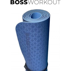 Boss Workout®️ Fitnessmat - Yogamat - Sportmat - Antislip -183 cm x 61cm - Extra Lang - Blauw