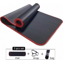 Professionele Yoga mat 10mm - Zwart (inclusief draagtas)
