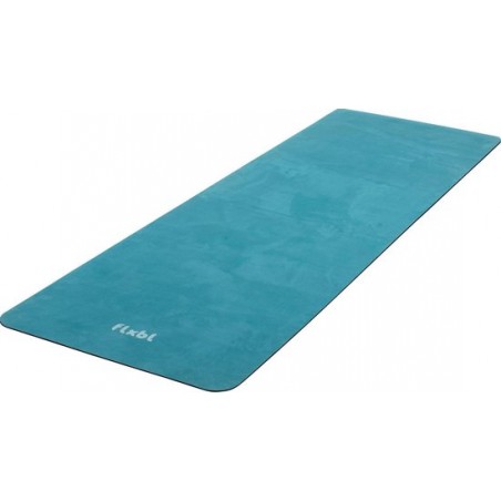 FLXBL Yoga mat met comfort toplaag - Wasbaar - (zweet) absorberende grip - OPVOUWBAAR - blauw - Deep Petrol