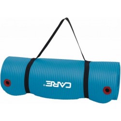 Care Fitness Yogamat Blauw - 183 X 61 X 1,5 Cm - Ophangbaar en Oprolbaar