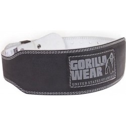 Gorilla Wear 4 inch Gevoerde Lederen Halterriem - Zwart - S/M