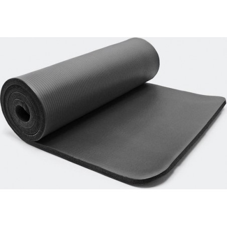 Yogamat, Fitnessmat zwart 190 x 80 x 1,5 cm gymnastiekmat fitness yoga gym joga vloermat fitniss sportmat fitnis - Multistrobe