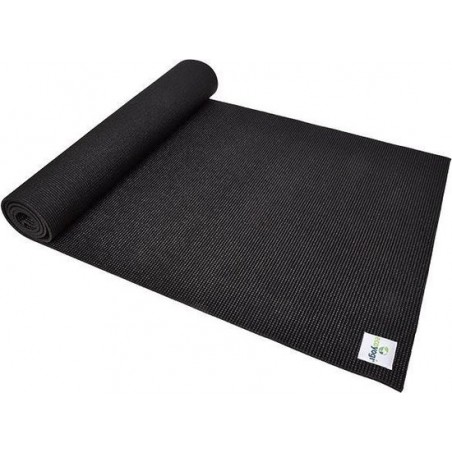 Ecoyogi Yogamat - zwart - 183 cm (incl. draagriem)