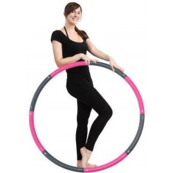 Weight hoop New Style - Fitness Hoelahoep - 1.8 kg - Ø 100 cm - Roze/Grijs