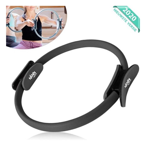 NINN Sports Pilates ring van hoge kwaliteit zwart - yoga ring - yoga wiel - fitness ring - 2 kleuren beschikbaar