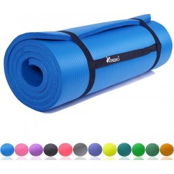 Sens Design Fitnessmat - 185x60 cm - 1,5 cm dik - Blauw