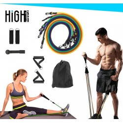 HighSupply® Resistance Band - Weerstandsbanden - Fitness Elastiek met Handvaten - Gewichten - Inclusief Opbergtas