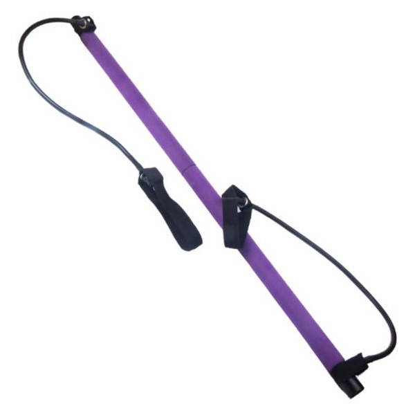 Pilates Stick voor Yoga - Fitness Elastiek - Resistance Band - Paars