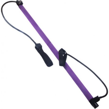 Pilates Stick voor Yoga - Fitness Elastiek - Resistance Band - Paars