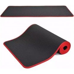 Yoga Mat 10mm - Zwart - Rood - Antislip - Fitness Mat - Yogamat - Yoga - Sportmat