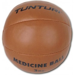 Tunturi  Medicine Ball - Medicijnbal - Crossfit ball - 3 kg - Bruin kunstleder