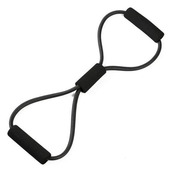 Trekveer fitness - zwart - weerstand elastiek / band