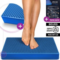 wiebelkussen blauw  - 2in1 balance pad - balanskussen - Sportstech BPX100