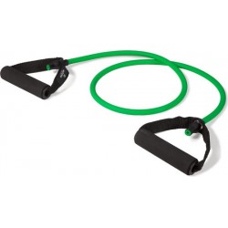 Matchu Sports - Fitness Elastiek met handvat - Medium (groen) - Met handvatten