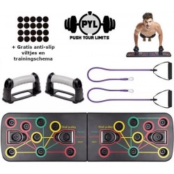 Push Up Bord - Resistance Band - Opdruksteunen - Full Body Workout - Inclusief Trainingsschema - 13 in 1