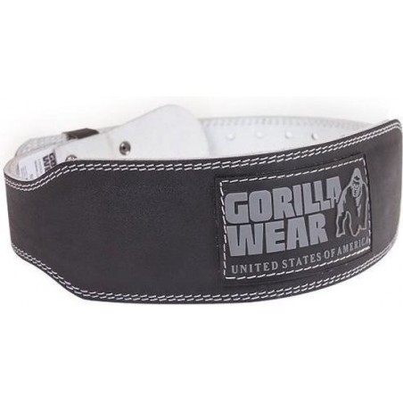 Gorilla Wear 4 inch Gevoerde Lederen Halterriem - Zwart - L/XL