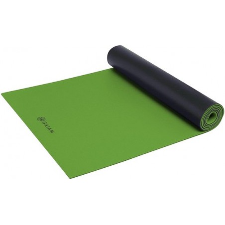 Gaiam Athletic Dubbelzijdige Yoga Mat - Groen/Zwart - 198 X 61 X 0.5 Cm