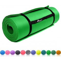 Yoga mat lichtgroen, 190x100x1,5 cm dik, fitnessmat, pilates, aerobics