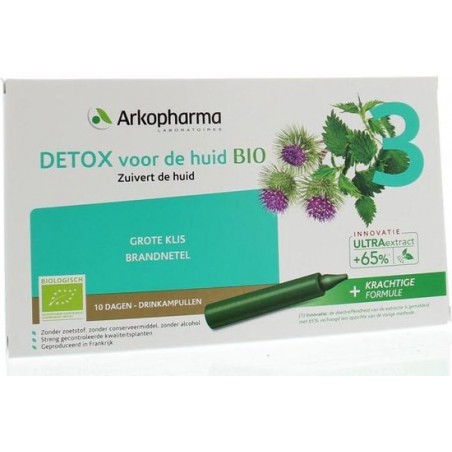 arkofluids Detox voor de huid bio drinkampullen