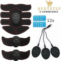 NextStep® FitPro USB Oplaadbaar - EMS Buikspieren trainer - Incl. 12 gelpads!