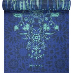 Gaiam Divine Impressions Reversible Yoga Mat - Blauw - 173 X 61 X 0.6 Cm