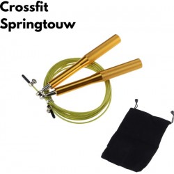 Springtouw volwassenen|Springtouw|Speed Rope|Speed rope|Crossfit|Touwtje springen|Verstelbaar|Kogellager|GOLD