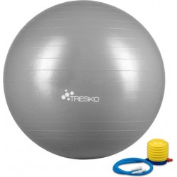 Fitnessbal met pomp - diameter 75 cm - Grijs
