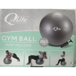 Professionele Opblaasbare Zilveren Fitnessbal Ø 65 cm - Inclusief Pomp