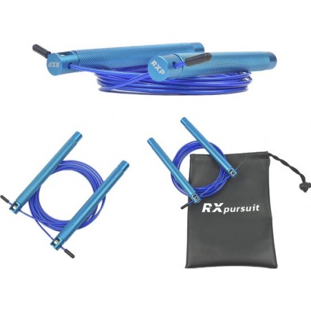 RXpursuit - CrossFit Speed Rope - Springtouw - Blauw - Aluminium