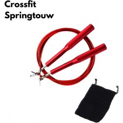 Springtouw volwassenen|Springtouw|Speed Rope|Speed rope|Crossfit|Touwtje springen|Verstelbaar|Kogellager|Rood