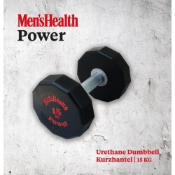 Men's Health Urethane Dumbbell 15 kg - Crossfit - Oefeningen - Fitness gemakkelijk thuis - Fitnessaccessoire