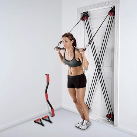 MikaMax - Weestandsbanden met halter en deur bevestiging- Fitness - Fitness Banden - Complete Home Workout Set - Tot 80 kg