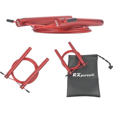 RXpursuit - CrossFit Speed Rope - Springtouw - Rood - Aluminium