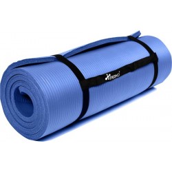 Yoga mat donkerblauw 1 cm dik