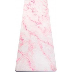 Matchu Sports - Yogamat Deluxe - Eco friendly rubber met suède toplaag - 180 cm x 60 cm x 5 mm - Pink Marble