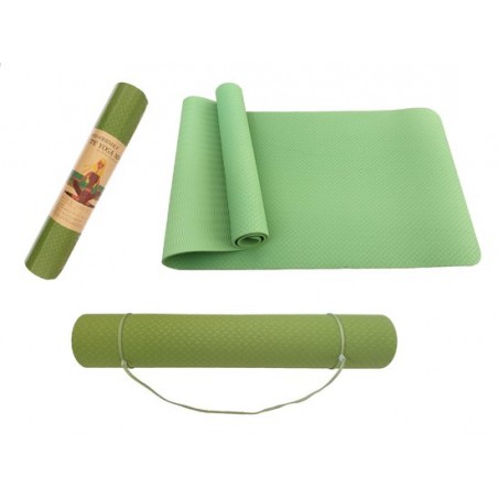 Yogamat - TPE - Eco Friendly - Non Slip - 183 x 61 x 0.6 cm - Groen