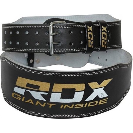 RDX Gym Lederen Gewichtenhef Riem - XL - Zwart - Leer