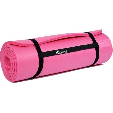 Sens Design - XL Yogamat (1,5 cm dik, extra lang & breed 190x100 cm) ,fitnessmat, pilates, aerobics - Roze