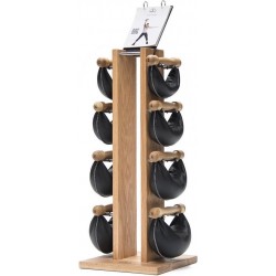 Nohrd Swing Bell Toren Set - Natural Oak - Kettlebell Set - Gewichten - 2+4+6+8 kg