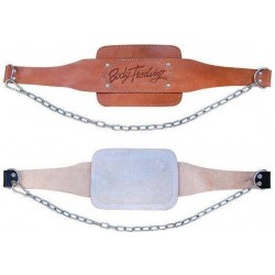 Bodytrading - Leather Dipping Belt BE190 - Natural Leather - Bruin / zwart - Leer
