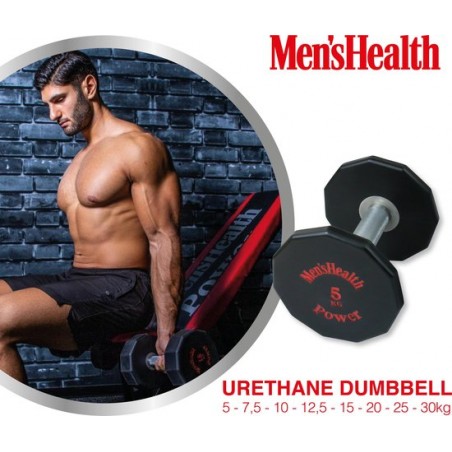 Men's Health Urethane Dumbbell 30 kg - Crossfit - Oefeningen - Fitness gemakkelijk thuis - Fitnessaccessoire