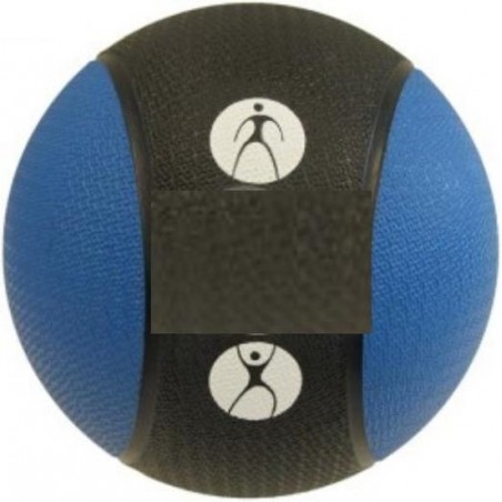 Medicine Ball - Rubber 5 kg. - 2 color - Blauw Zwart  Top Kwaliteit